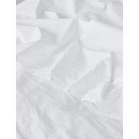 Piglet In Bed Pure Washed Cotton Percale Flat Sheet White
