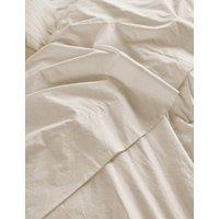 Piglet In Bed Pure Washed Cotton Percale Flat Sheet Cream