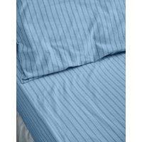 Piglet In Bed Pure Cotton Striped Fitted Sheet Blue Mix