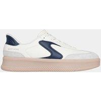 Skechers Hotshot HI Lifted Luxe Slip-ins Platform Trainers White Mix