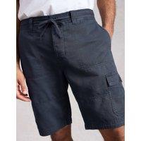 White Stuff Regular Fit Pure Cotton Cargo Shorts Navy