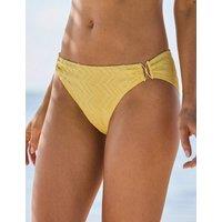 SOSANDAR Textured Ring Detail Bikini Top Yellow