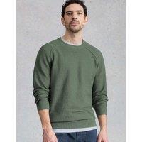 White Stuff Cotton Rich Raglan Lightweight Jumper Green