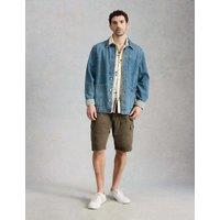 White Stuff Regular Fit Pure Cotton Cargo Shorts Green