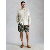 White Stuff Pocketed Shrimp Print Swim Shorts Green Mix