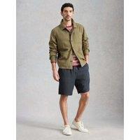 White Stuff Pure Linen Elasticated Shorts Navy