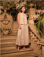 Textured Midi A-Line Skirt