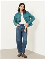 FatFace Pure Cotton Denim Jacket Teal