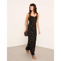 FatFace Floral Sleeveless Jumpsuit Black Mix