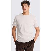 MOSS Pure Cotton Crew Neck T-Shirt Taupe