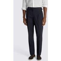 MOSS Tailored Fit Cotton Rich Suit Trousers Navy