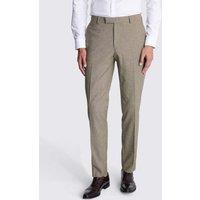 MOSS Slim Fit Brushed Stretch Suit Trousers Neutral