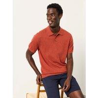 FatFace Cotton Rich Polo Shirt with Cashmere Orange