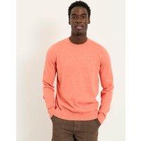 FatFace Cotton Rich Crew Neck Jumper Orange