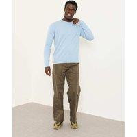 FatFace Cotton Rich Crew Neck Jumper Light Blue