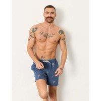 FatFace Printed Swim Shorts Navy Mix