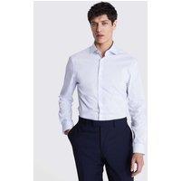 MOSS Slim Fit Cotton Rich Stretch Shirt Light Blue