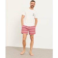 FatFace Printed Swim Shorts Pink Mix
