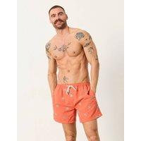 FatFace Turtle Embroidered Swim Shorts Orange Mix
