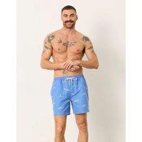 FatFace Printed Swim Shorts Blue Mix