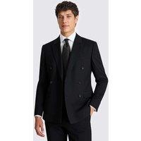 MOSS Slim Fit Stretch Double Breasted Suit Jacket Black