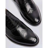 MOSS Leather Oxford Brogue Shoes Black
