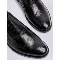 MOSS Leather Oxford Brogue Shoes Black
