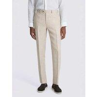 MOSS Slim Fit Pure Linen Suit Trousers Neutral
