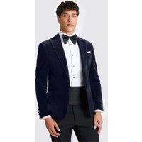 MOSS Slim Fit Velvet Jacket Dark Navy