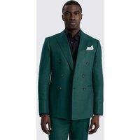 MOSS Slim Fit Pure Linen Double Breasted Suit Jacket Emerald
