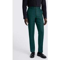 MOSS Slim Fit Pure Linen Twill Trousers Emerald