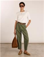 Pure Cotton Tapered Ankle Grazer Chinos