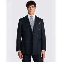 MOSS Tailored Fit Pure Linen Double Breasted Suit Jacket Navy