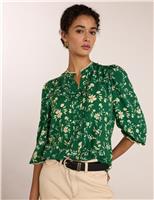 Floral Blouson Sleeve Blouse