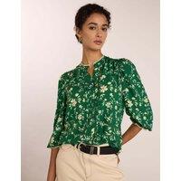 BAUKJEN Floral Blouson Sleeve Blouse Emerald