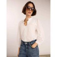 BAUKJEN Pure Cotton Broderie Blouse Soft White