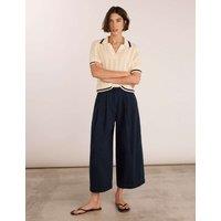 BAUKJEN Pure Cotton Wide Leg Culottes Navy