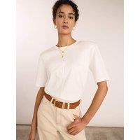 BAUKJEN Pure Cotton Shoulder Pad Top White