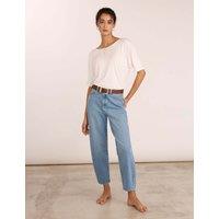 BAUKJEN High Waisted Barrel Jeans Light Indigo