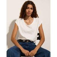 BAUKJEN Pure Cotton Scoop Neck T-Shirt White