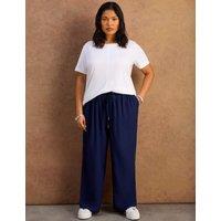 Live Unlimited London Cotton Rich Seam Detail T-Shirt White