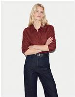 Jigsaw Pure Linen Collared Shirt Red