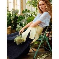 Jigsaw Pure Cotton Tie Detail Angel Sleeve Top Light Blue