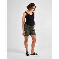 JoJo Maman Bb Maternity Shorts with Linen Khaki Mix