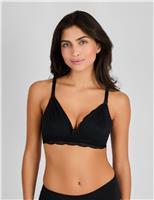 JoJo Maman Bb 2 Pack Lace Non Wired Maternity Nursing Bras Black