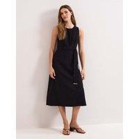 Phase Eight V-Neck Belted Midi Swing Dress Black