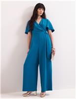 Belted Wide Leg Jumpsuit