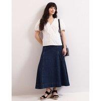 Phase Eight Cotton Rich Striped V-Neck Blouse White Mix