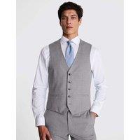 MOSS Slim Fit Stretch Waistcoat Grey