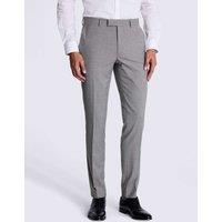 MOSS Slim Fit Stretch Suit Trousers Grey